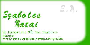 szabolcs matai business card